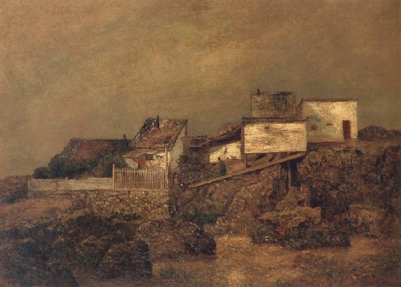 Ralph Blakelock Old New York Shanties at 55th Street and 7th Avenue Spain oil painting art
